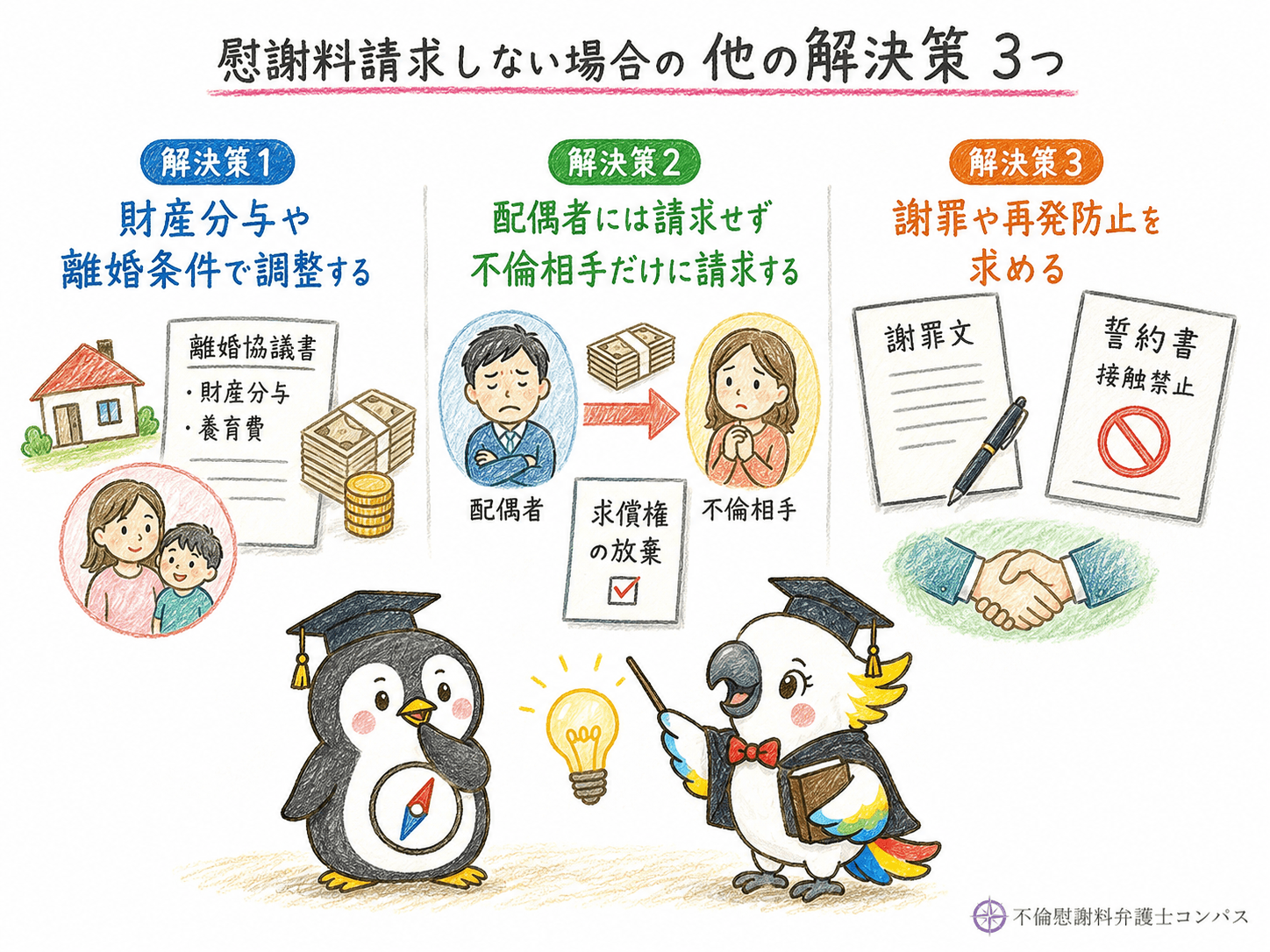 ６章　慰謝料請求しない方がいい場合の他の解決策３つ